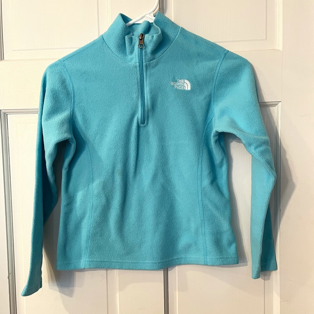 Aqua Blue 1/4 Zip Fleece Sweatshirt